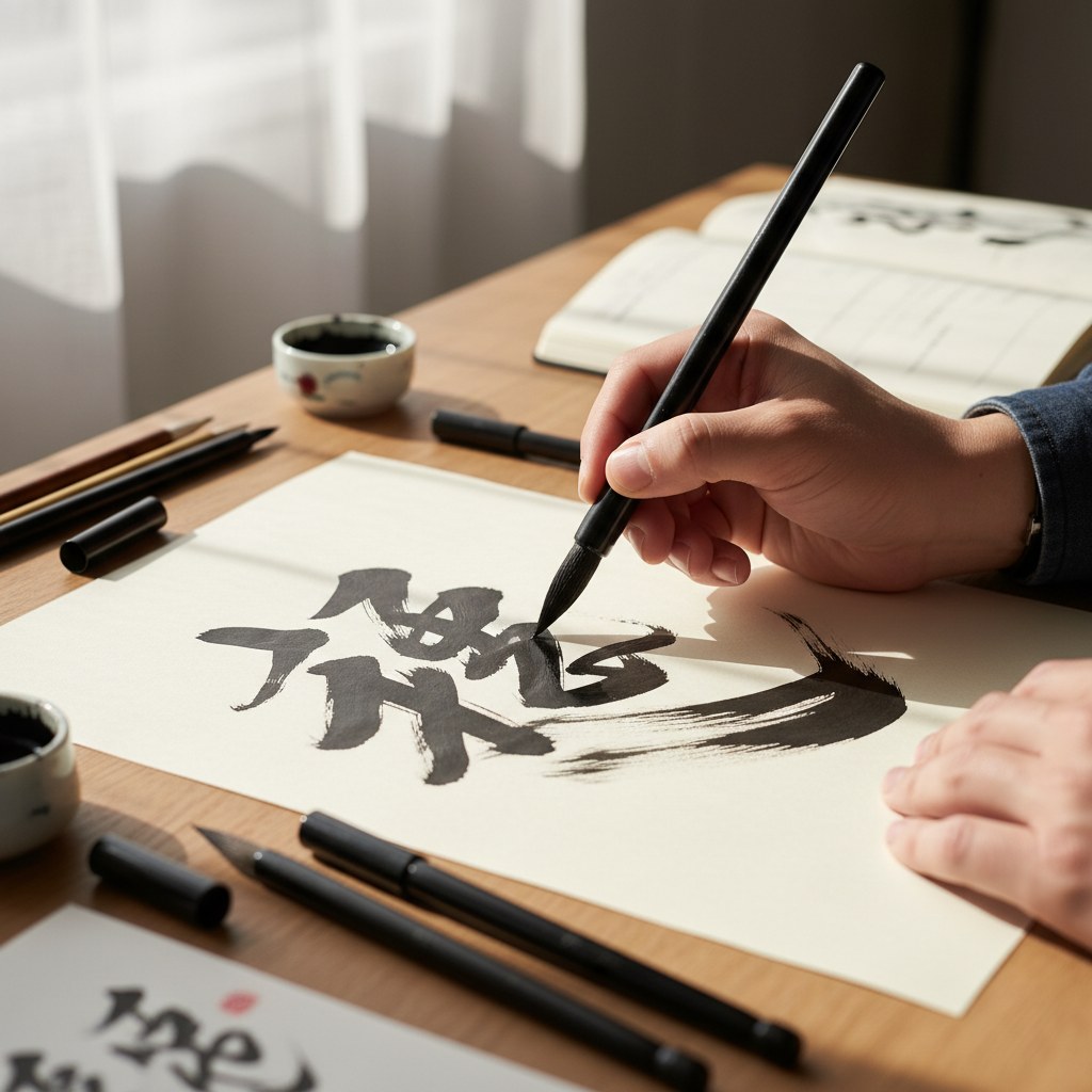 Brush lettering dersi — fırça kalem ile yazı